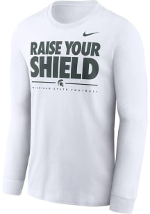 Mens Michigan State Spartans White Nike Local Cotton Tee