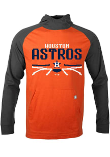 Levelwear Houston Astros Mens Orange Uproar Arcade Long Sleeve Hoodie