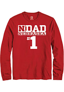 Summit Sportswear Nebraska Cornhuskers Red No 1 Dad Long Sleeve T Shirt