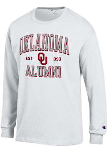 Champion Oklahoma Sooners White Est Alumni Jersey Long Sleeve T Shirt