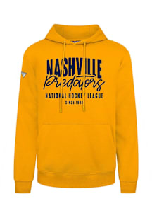 Levelwear Nashville Predators Mens Gold Podium Response Long Sleeve Hoodie