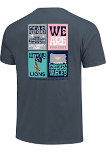 Penn State Nittany Lions Womens Blue Preppy Posters Short Sleeve T-Shirt