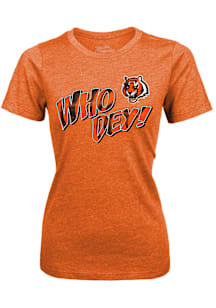 Cincinnati Bengals Womens Orange Who Dey Short Sleeve T-Shirt