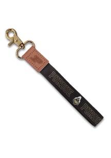 Black Jardine Purdue Boilermakers Wristlet Keychain W/Custom Strap Lanyard
