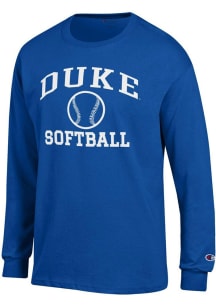 Champion Duke Blue Devils Blue Softball Jersey Long Sleeve T Shirt