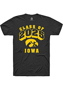 Summit Sportswear Iowa Hawkeyes Black Class of 2025 Short Sleeve T Shirt