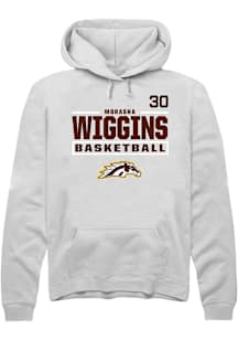 Morasha Wiggins Western Michigan Broncos Mens White NIL Stacked Box Player Hood
