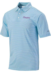 Columbia Houston Cougars Mens Houston Blue Club Invite Short Sleeve Polo