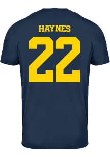 Justice Haynes  Mens Navy Blue Michigan Wolverines Football Name And Number Player T Shirt