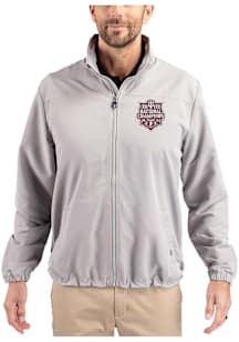 Cutter and Buck Indiana Hoosiers Mens Grey 2025 CFP National Champions Charter Eco Light Weight Ja..