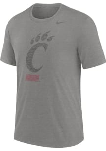 Cincinnati Bearcats Grey Nike Primary Logo Short Sleeve Fashion T Shirt