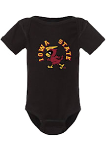 Summit Sportswear Iowa State Cyclones Baby Black Vault Cardinal March Short Sleeve One Piece