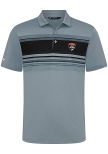 Levelwear Florida Panthers Mens Grey Onward Embroidered 3D Patch Short Sleeve Polo
