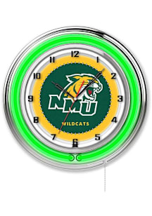 Northern Michigan Wildcats 19in Neon Wall Clock