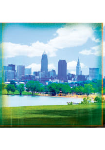 Cleveland Edgewater View Stone Tile Coaster