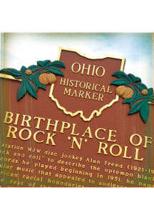Cleveland Birthplace of Rock N Roll Stone Tile Coaster