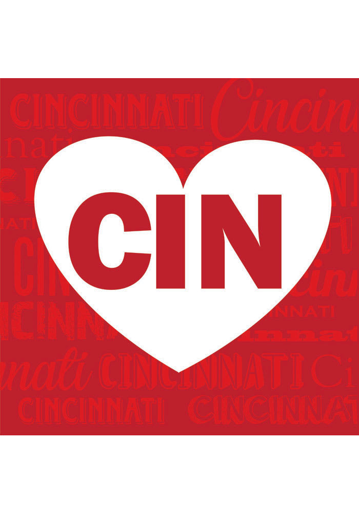 Cincinnati Heart 4x4 Coaster