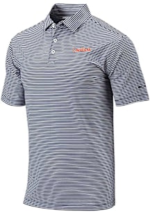 Columbia Virginia Cavaliers Mens Navy Blue Vault Heat Seal Omni Wick Club Invite Short Sleeve Polo