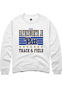 Mark  Jr Haynesworth Rally Mens White Pitt Panthers NIL Striped Player Crew
