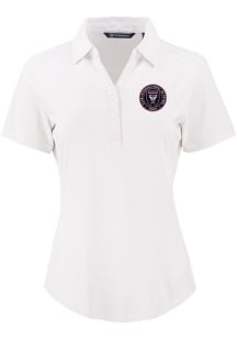 Cutter and Buck Inter Miami CF Womens White Forge Eco Polo Short Sleeve Polo Shirt