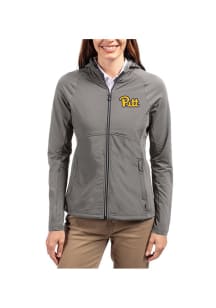 Womens Pitt Panthers Graphite Cutter and Buck Adapt Eco Light Weight Jacket