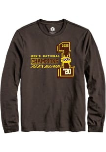 Alex Bump Mens Brown Western Michigan Broncos NIL 2025 National Champions Long Sleeve Player T Shi..