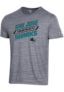 Champion San Jose Sharks Grey Diagonal Tri-Blend Short Sleeve Fashion T Shirt