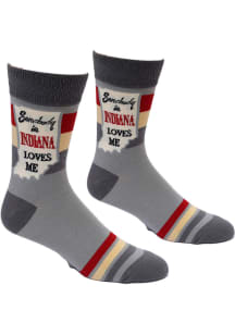 Indiana Somebody Loves Me Mens Crew Socks