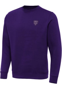 Antigua Louisville City FC Mens Purple Victory Long Sleeve Crew Sweatshirt