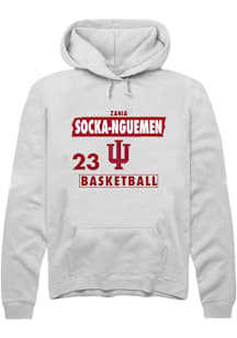 Zania Socka-Nguemen Indiana Hoosiers Mens White NIL Striped Player Hood