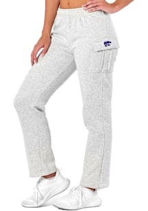Womens Grey K-State Wildcats Cargo Sweatpants