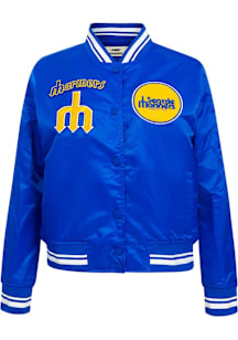 Pro Standard Seattle Mariners Womens Blue Retro Classic Light Weight Jacket