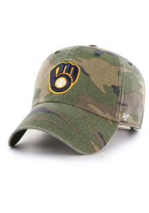 47 Milwaukee Brewers Camo Clean Up Adjustable Hat - Green