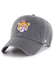 47 LSU Tigers Clean Up Adjustable Hat - Charcoal