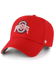 47 Red Ohio State Buckeyes MVP Adjustable Hat