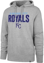47 Kansas City Royals Mens Grey Stack Up Headline Long Sleeve Hoodie