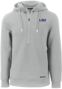 Cutter and Buck LSU Tigers Mens Ash Alumni Roam Hood