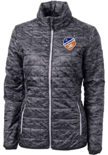 Cutter and Buck FC Cincinnati Womens Black Rainier PrimaLoft Printed Filled Jacket