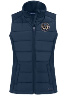 Cutter and Buck Philadelphia Union Womens Navy Blue Evoke Vest