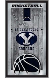 BYU Cougars Basketball Hanging Back Bar Mirror