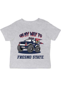 Vive La Fete Fresno State Bulldogs Infant On My Way Short Sleeve T-Shirt Grey