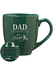 North Dakota State Bison Dad 16oz Speckle Ceramic Mug - Green