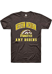 Amy Robins Western Michigan Broncos Brown NIL Arch Logo Short Sleeve Player T Shirt