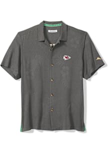 Tommy Bahama Kansas City Chiefs Mens Grey Catch of the Day Short Sleeve Dress Shirt