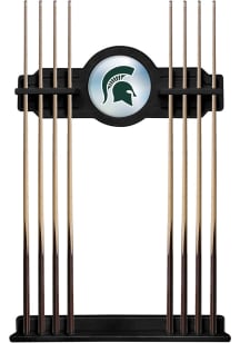 Black Michigan State Spartans Solid Wood Cue Rack Pool Cue