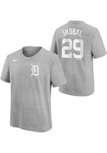 Tarik Skubal Detroit Tigers Youth Charcoal Home NN Player Tee
