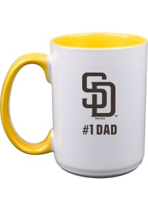 San Diego Padres Dad 15oz Ceramic Mug - White