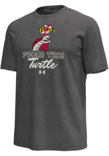 Maryland Terrapins Charcoal Under Armour Icon Short Sleeve Fashion T Shirt