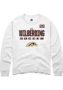 Ava Wilberding Western Michigan Broncos Mens White NIL Stacked Box Player Crew
