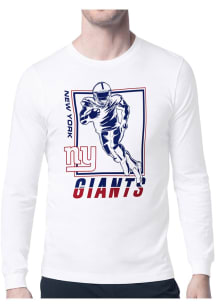 Starter New York Giants White Grid Long Sleeve T Shirt